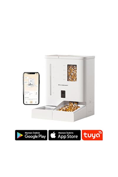 EVA F1 Pro | Akıllı 2K Gece Görüş Kameralı Mama ve Su Kabı (2si 1 arada)|Eva Smart Türkiye Garantili