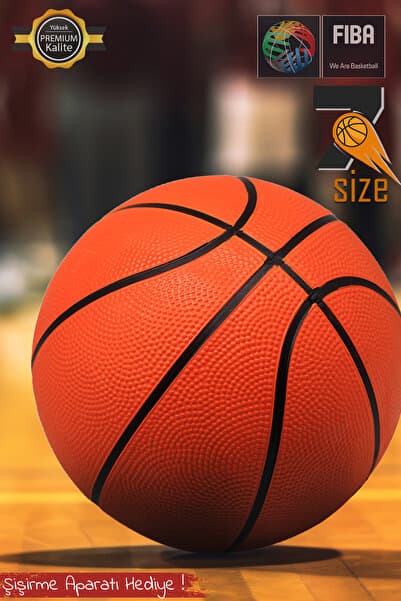 Hsport Premium Basketbol Topu İç Dış Mekan Uyumlu 7 no Basket Topu + Şişirme Aparatı