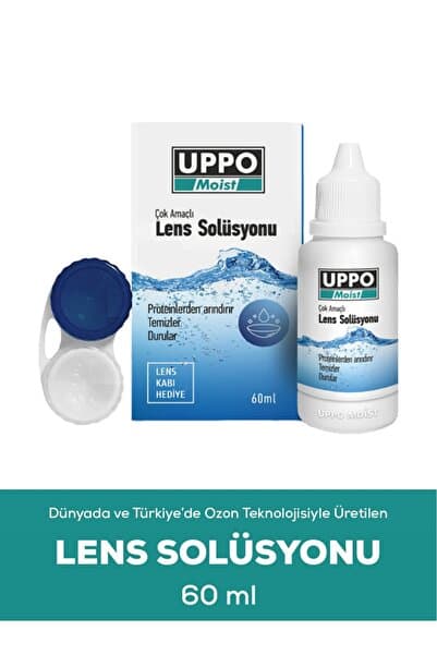 UPPO MOİST Yerli Üretim Lens Solüsyonu 60ml Türkiye’de Ve Dünyada Ozonlama Ile Üretilen Solüsyon Skt10,2026