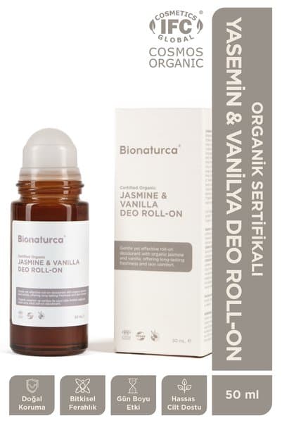BIONATURCA Organik Sertifikalı Yasemin & Vanilya Deo Roll-On 50 ml