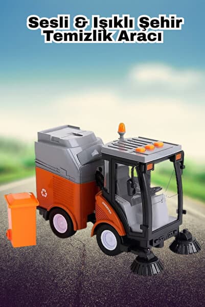 viyolmarketim Sesli Işıklı Sürtmeli Şehir Temizlik Aracı 1:16 – City Service Oyuncak Kamyon