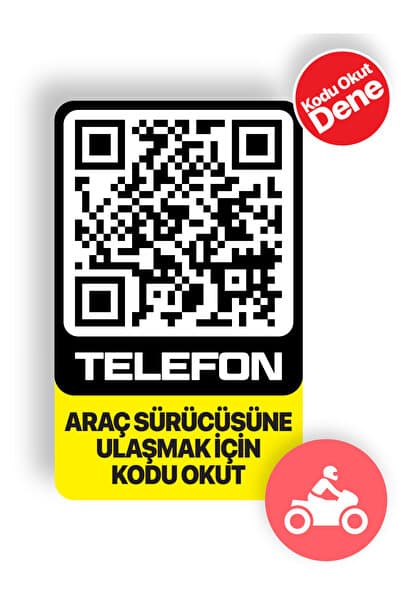 MEO Teknoloji Motosiklet Numaratörü - Numarasız Numaratör - QR Kodlu Numaratör (Dikey Etiket)