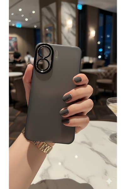 TechTrove Xiaomi Redmi 13C Uyumlu Kılıf Saydam Yapılı Kamera Korumalı Parmak İzi Yapmaz Mat Kapak