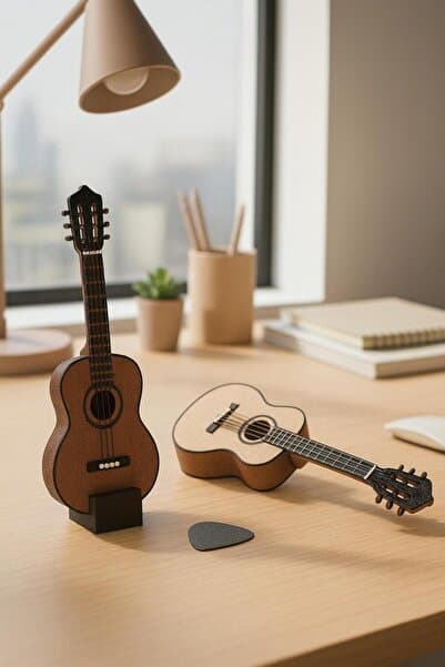 Frostblack Kahverengi Gitar Şeklinde Pena Kutusu