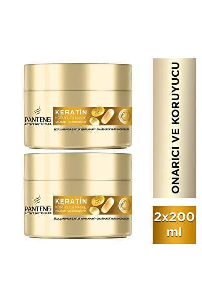 Pantene Onarıcı & Koruyucu Keratin Protect Saç Maskesi 200ml Yıpranmış Saçlar x 2 Adet