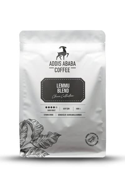 Addis Ababa Coffee Lemmu Blend - Dark Roast - Espresso Kahve - 1000 Gr.