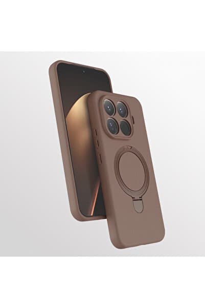 m.tk moveteck Xiaomi Mi 15T Pro Kılıf Magsafe Halkalı Extra Standlı içi Kadife Yumuşak Renkli Silikon Samara Kapak