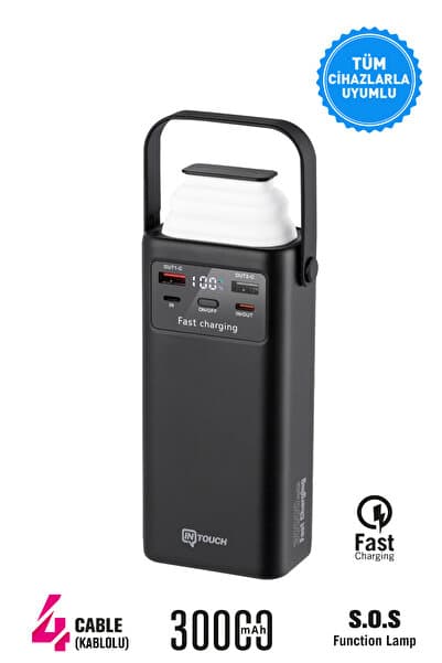 30.000 Mah 22,5W PD Hızlı Kablolu Kamp Lambası Outdoor Serisi Powerbank Fast Led Lamba