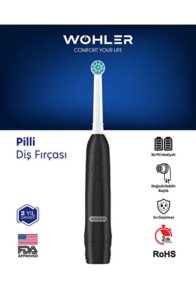 Değiştirilebilir Başlıklı Pilli Diş Fırçası FDA Onaylı