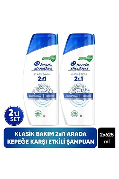 Head & Shoulders 2'si 1 Arada Klasik Bakım Kepek Karşıtı Şampuan 625ml x 2 Adet