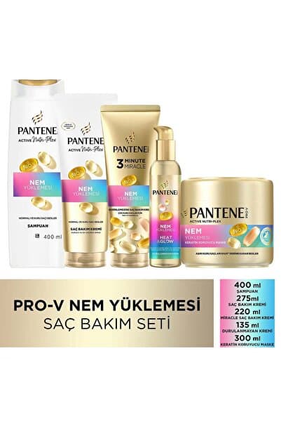 Pantene Nem Yüklemesi Kuru Saçlar için Saç Bakım Seti