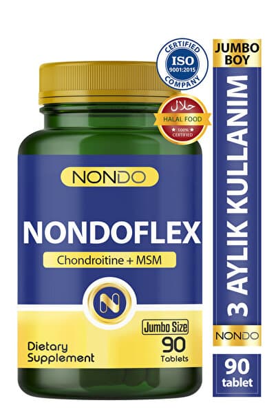 Nondo Flex 90 Tablet Jumbo Boy Glukozamin Glucosamine Kondrotin Msm Tip 2 Kolejen Akgünlük Ekstresi