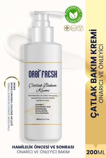 ORBIFRESH Çatlak ve Leke Önleyici Hamilelik Öncesi ve Sonrası Onarıcı Bakım Kremi 200 ml
