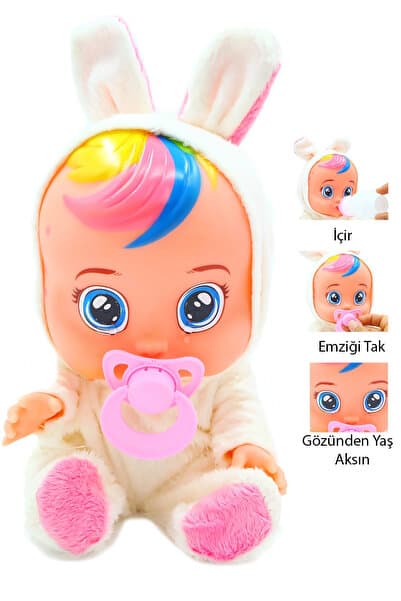 Toyx Ağlayan Et Bebek Oyuncak 20 cm – Su İçen Konuşan Bebek Oyuncağı 3+ Yaş