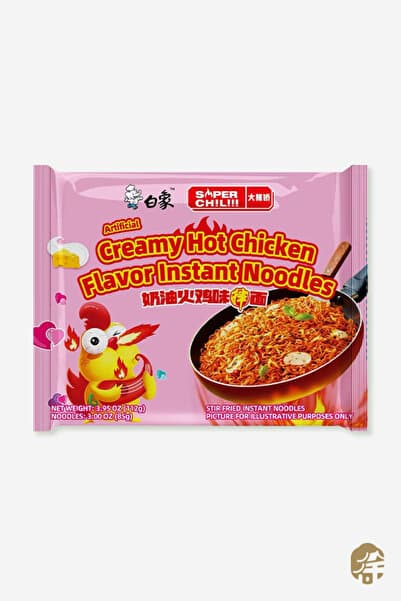 BAIXIANG KREMALI TAVUK AROMALI ACILI HAZIR ERİŞTE (CREAMY HOT CHICKEN FLAVOR INSTANT NOODLES) - 112G
