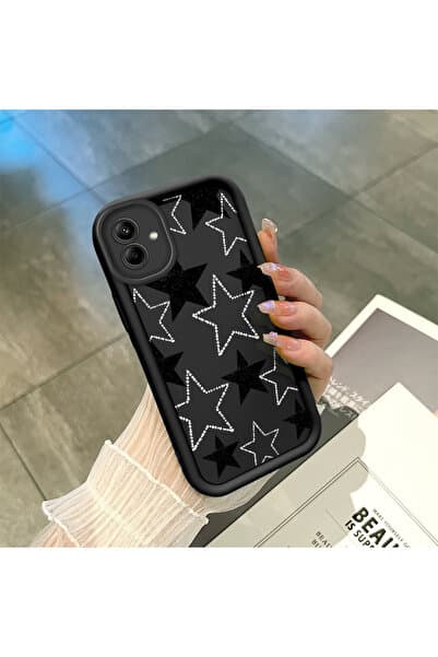 ucuc Samsung Galaxy A04 Uyumlu Silikon Malzeme Darbeye Dayanıklı Basit Siyah Renkli Telefon Kılıfı