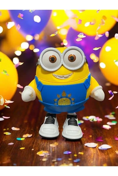 WBC TOYS Minyon Figür Oyuncak Dans Eden Renkli Işıklı Müzikli 20 Cm Figür Oyuncak Minions Yeni Versiyon