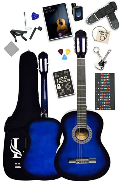 Furia CG-3902BL Klasik Gitar 4/4 Yetişkin Boy Sap Ayarlı Full Set