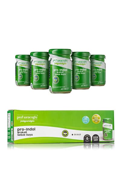 prof saracoglu Pro Indol Organik Brokoli Shot (5 X 60 ML) | Takviye Edici Gıda