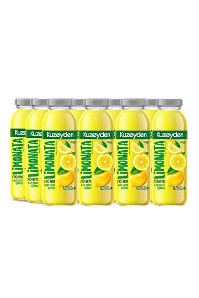 KUZEYDEN Limonata | 12x250ml | İlave şeker, katkı ve koruyucu madde içermez | 12 Adet | %100 Meyve