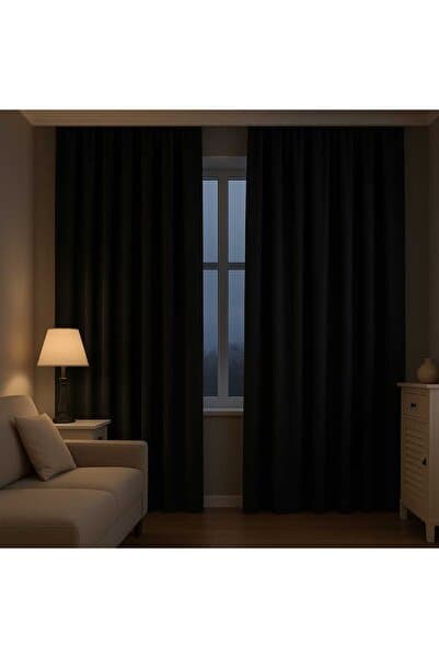 morpi Siyah Termal %100 Işık Geçirmez Ekstrafor Blackout perde Karartma Güneşlik Perde