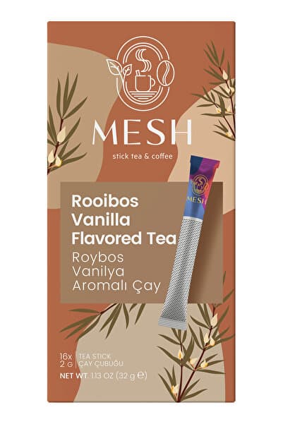 Mesh Stick Rooibos Çayı Roybos Vanilya Bitki Çayı 16 x 2 gr
