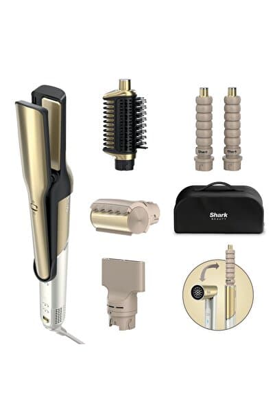 Glam 5 Başlıklı Düz,Dalgalı ve Bukleli Çok Amaçlı Saç Şekillendirici - Gold