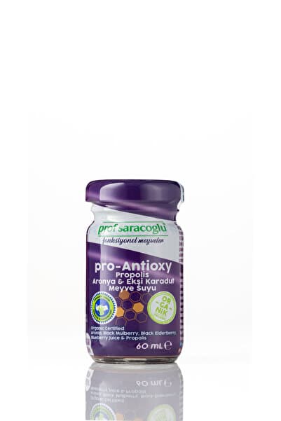prof saracoglu Pro Antioxy Organik Propolis & Aronya & Ekşi Karadut Shot (5 X 60 ML)