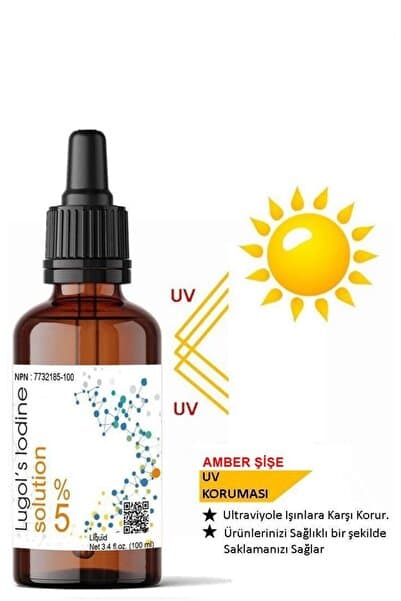 Aromel Lügol Çözeltisi %5 Lik | 100 ml | Lügols Iodine Solution
