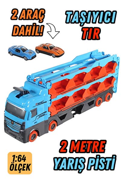 RAF Store Yarış Pisti Özellikli Araç Taşıyıcı Tır 2 Metre Uzunluk Oyuncak Araba 24 Araç Kapasiteli