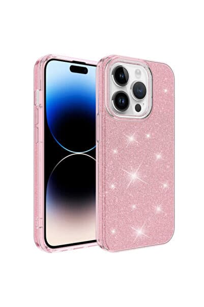 GRABONO Apple iPhone 13 Pro Kılıf Parlak Simli Muhteşem Görünüm, Sert ve Dayanıklı