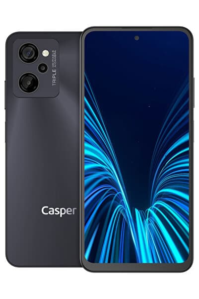 CASPER VIA M45 125GB 6GB+6GB VRAM Android Cep Telefonu Manyetik Siyah