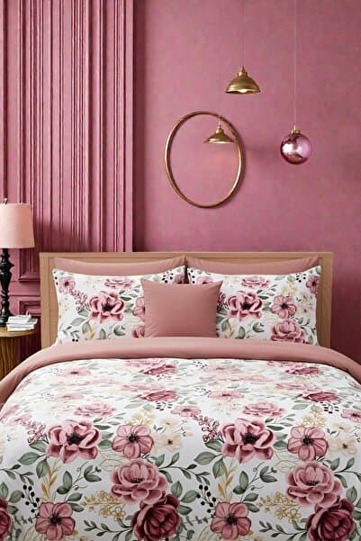 Rimo Home ÇARŞAFI LASTİKLİ ÇİFT KİŞİLİK NEVRESİM TAKIMI