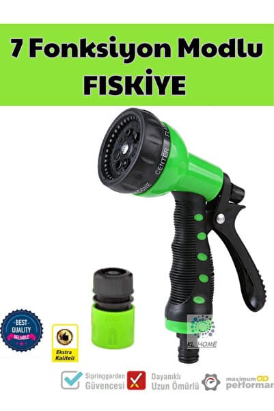KL HOME Fiskiye Sulama Tabanca - 7 MODLU FONKSİYONLU Bahçe Balkon Çiçek