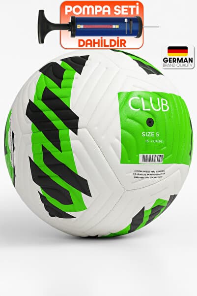 Telvesse Orijinal Futbol Topu Pompa Hediyeli Sert Zemin Halı Saha Futbol Topu Hibrit Yeşil No:5