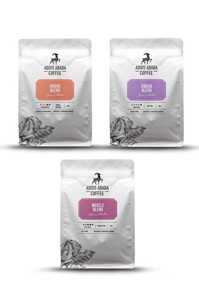 Addis Ababa Coffee Ekonomik 3'lü Deneme Kahve Seti (3X250 Gr.) 750 Gr.
