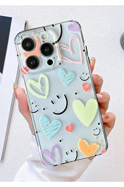 3GEN CASE İphone 15 Pro Max Kılıf Desenli Şeffaf Silikon Kapak