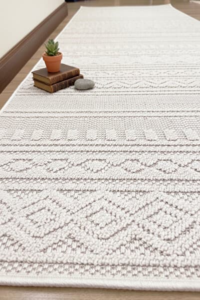 Leon Bukle Sisal Yolluk Dokuma Halı Naturel Jüt Kilim Mutfak Halısı Koridor Antre
