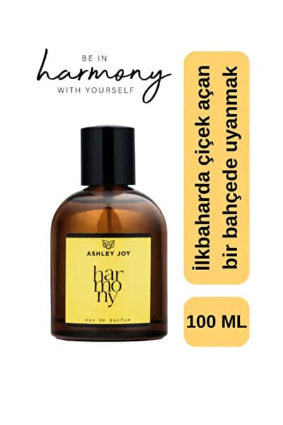 Harmony Kadın Parfüm EDP 100 ML | Çiçeksi & Meyvemsi |Çilek, Ananas, Şakayık| Amber Renkli Cam Şişe
