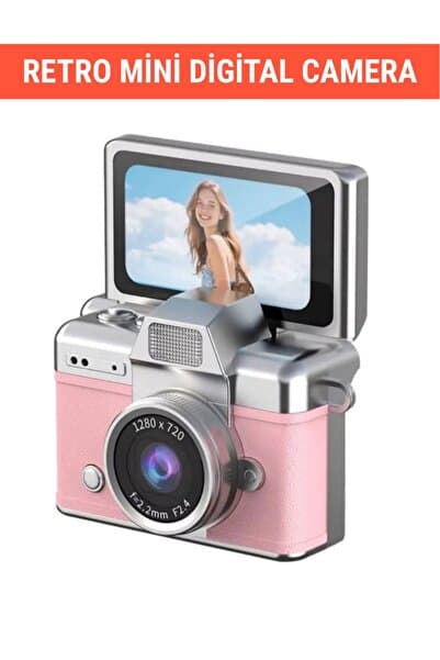 Mini Dijital Kamera Retro Ekranlı 1080 P HD 1,47 Inç Döndürülebilir Ekran Video Taşınabilir Tasarım