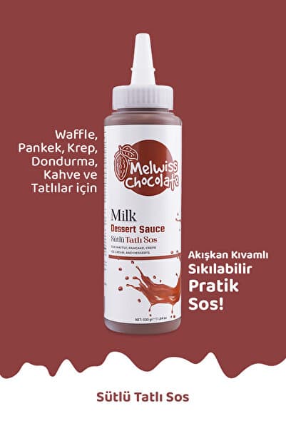Sütlü Tatlı Sos 330 gr- Waffle & Krep & Pankek Sosu