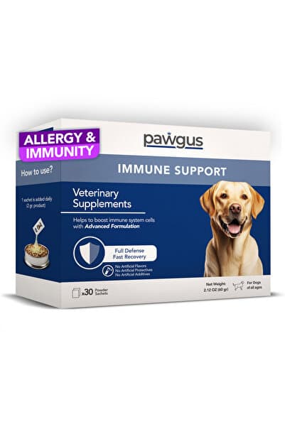 pawgus Köpekler Için Immune Bağışıklık Kuvvetlendirici Günlük Vitamin Desteği Gıda Takviyesi (30X2GR)