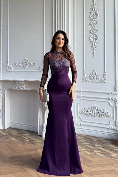 Sindimoda Asra Tül Detay Işıltılı Abiye 583080