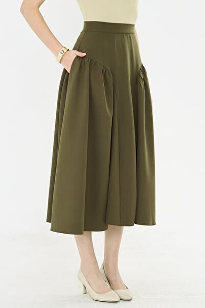 FARBE ER FASHION THAKİ HAKİ RENK ETEK