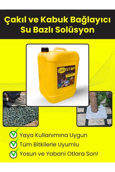 Çakıl Stop | 10 Kg Çakıl Bağlayıcı Solüsyon - Su Bazlı Çakıl Taşı ve Kabuk Bağlayıcı