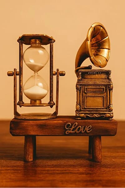 ŞIK BİBLO OFİS KUM SAATLİ BİBLO KUM SAATİ EYFEL KULESİ MASA ÜSTÜ BİBLO