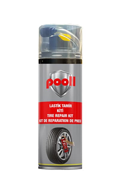 POOLL Lastik Tamir Kiti Spreyi Köpüğü Acil Lastik Şişirme Kiti 400 ml