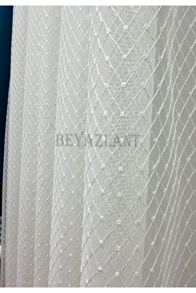 BEYAZLANT 8223 NOKTALI BRODE HER ODAYA UYGUN GRAMAJLI 1E 2 SIKI PİLELİ TÜL PERDE ÜTÜ İSTEMEZ En Çok Satılan