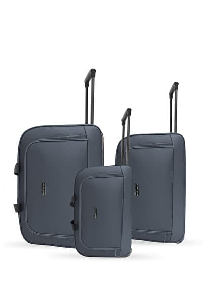 Set Jones Unisex Çekçekli Hafif 3'lü Valiz Seti