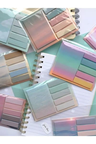 ÖZ OFİS Okyanus Temalı Karışık Renkler Postit 120 Yaprak Tekli